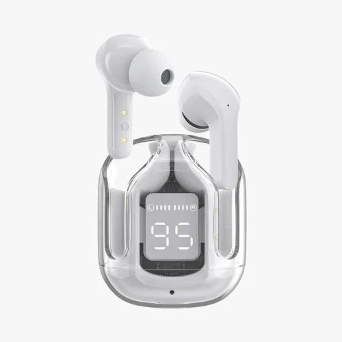 Air 31 Earbuds Wireless Earbuds With Crystal Transparent Case With Type-c Charging | Earbuds Bluetooth 5.3 – With Pouch